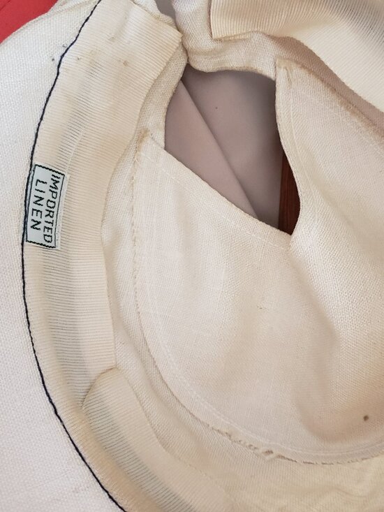 VINTAGE 1950\'S STYLISH LINEN HAT main image 9